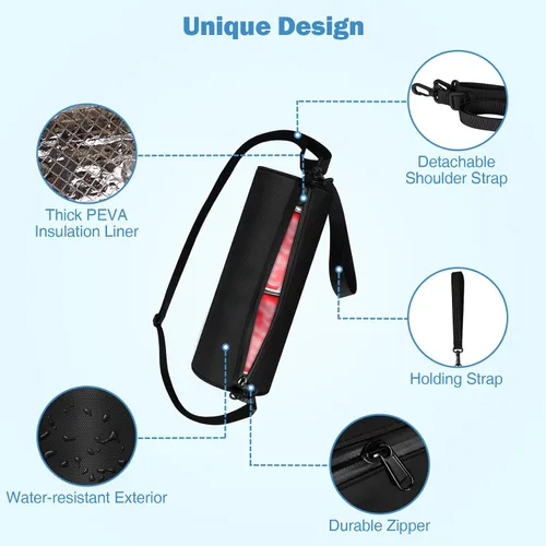 Vista 3 de KENOBE Paquete de 2 bolsas de golf aisladas con correas para el hombro, estuche portátil para campamento, impermeable, suave, compacta, para cerveza