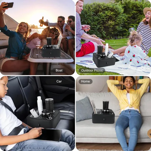 Vista 2 de Portavasos para automóvil, organizador de asiento trasero del automóvil, organizador de cama de camión, expansor de portavasos de sofá para sofá