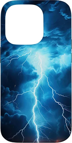 Vista 17 de Cool Blue Lightning Bolt Storm Wild Nature Sky Graphic Art Case for iPhone 17