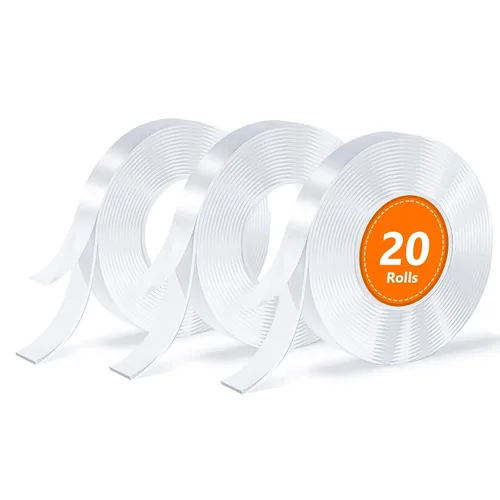 Vista 15 de 3 rollos de cinta adhesiva de doble cara, nano, cinta adhesiva transparente, cinta adhesiva sin rastro, extraíble, lavable, reutilizable, adecuado