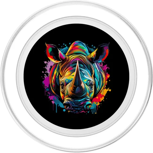 Vista 2 de PopSockets MagSafe PopGrip de Rhino para un amante del rinoceronte y fanáticos de rinoceronte para iPhone