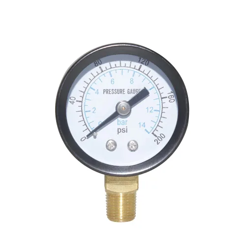 Vista 8 de Joywayus Manómetro de presión 0-30 PSI, latón 1/4" NPT rosca macho montaje inferior, relleno de glicerina, carcasa de acero inoxidable, función