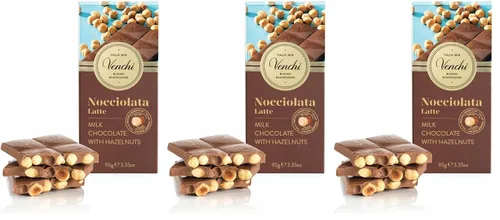Vista 17 de Venchi Cuor di Cacao Barra de chocolate extra oscuro 75% 3.52oz (paquete de 2)