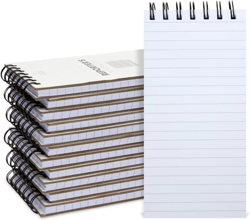 Vista 7 de Juvale Reporters - Cuaderno encuadernado en la parte superior y bloc de notas de campo para periodismo y notas de campo, encuadernación en espiral
