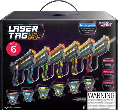 Vista 2 de Squad Hero Etiqueta láser recargable para niños, adolescentes y adultos, regalos para niños, blasters y sensores de chaleco, ideas divertidas