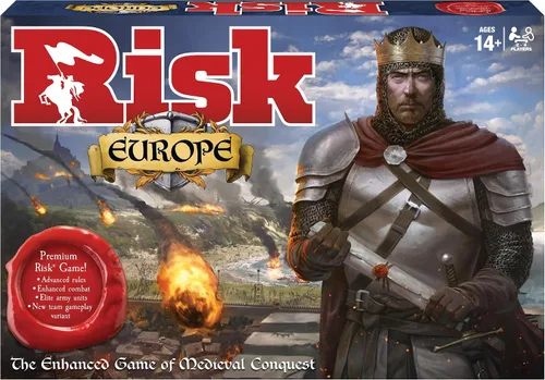 Vista 2 de Risk Europe, Medieval Conquest Board Game, by Winning Moves Games USA
