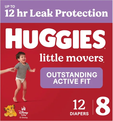 Vista 43 de Pañales Huggies tamaño 3, Little Movers para bebés, talla 3 (16-28 libras), 25 unidades, el empaque puede variar