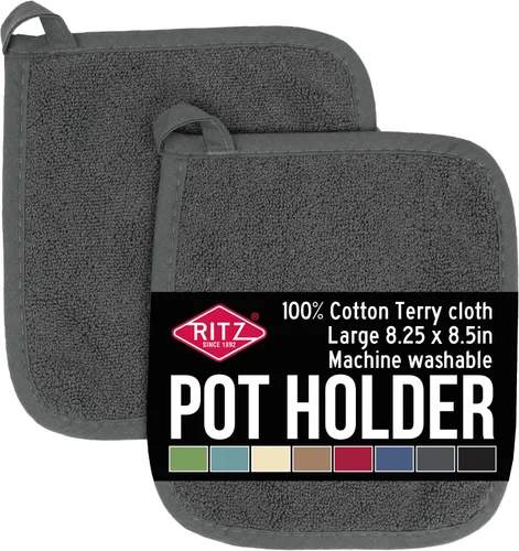 Vista 27 de RITZ Guante de olla y protector térmico de rizo: Resistente al calor sin igual, duradero 100% algodón – Diseñado ergonómicamente para un agarre