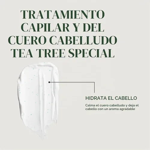 Vista 7 de Tea Tree Tratamiento capilar y cuero cabelludo, mascarilla hidratante para todo tipo de cabello