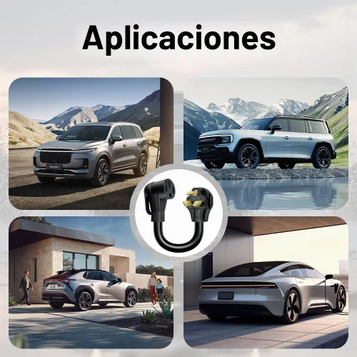 Vista 7 de Cable adaptador de cargador EV de 50 amperios a 30 amperios, Nema 10-30P macho a 14-50R hembra conector de alimentación para carga de nivel 2