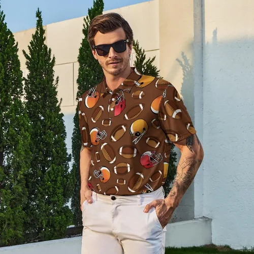 Vista 4 de Camisas polo para hombre, de manga corta, camisas de golf que absorben la humedad