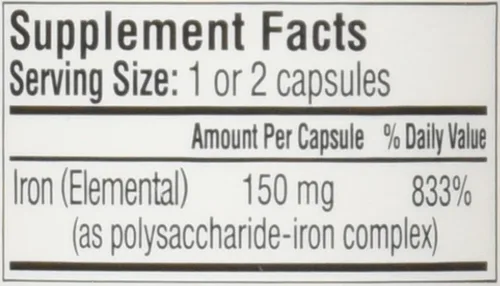 Vista 4 de NU-IRON 150mg 100ct Caps
