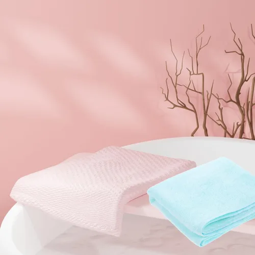 Vista 4 de Zerodeko Paquete de 2 toallas faciales de algodón grueso, extra grandes, 27.95 x 12.99 pulgadas, absorbentes y suaves con lazo para colgar