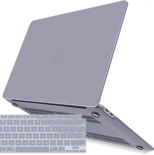Vista 44 de IBENZER Compatible con Nuevo MacBook Air de 13 pulgadas Funda 2022 2021 2020 M1 A2337 A2179 A1932, Carcasa Rígida de Plástico con Cubierta de azul