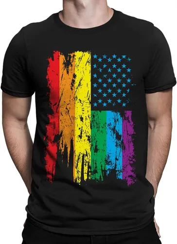 Vista 2 de Camisetas para hombre, divertidas camisas casuales para hombre, camisas de estrellas y rayas, camisas de verano para hombre, camisas para hombre