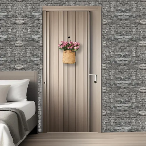 Vista 8 de Paneles de pared 3D para despegar y pegar en piedra negra y gris, 10 piezas de papel tapiz 3D de espuma XPE, paneles de pared de ladrillo sintético