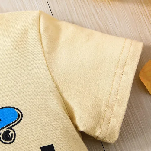 Vista 17 de Pudcoco Conjunto de camiseta de manga corta con letras y pantalones largos sólidos para el verano