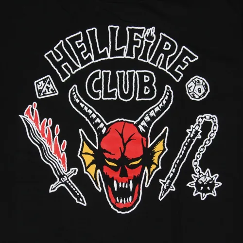 Vista 2 de Strangers Things Hawkins High Hellfire Club Horned Devil - Camiseta para hombre