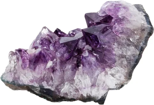 Vista 2 de SUNYIK Racimo de cristal de cuarzo amatista natural, espécimen de geoda drusa, piedra de punto de cristal curativo mineral para decoración del hogar