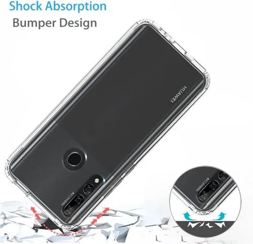 Vista 7 de Funda transparente compatible con Y9 Prime 2019/Honor 9X/P Smart Z STK-LX1 con protector de pantalla de vidrio templado, bonita funda protectora