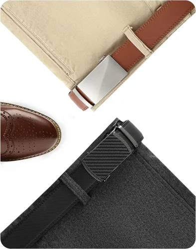 Vista 2 de CHAOREN Mens Belt Leather Ratchet Belt 2 Pack - Customizable Fit, Effortless Style (35mm)