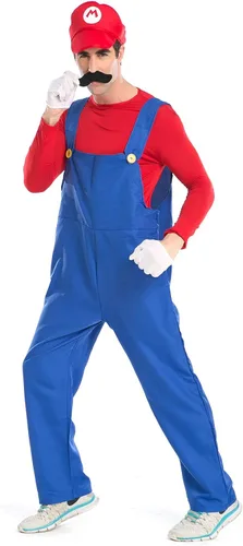 Vista 5 de Super Mario CostumeMario Costume for Halloween Party Cosplay