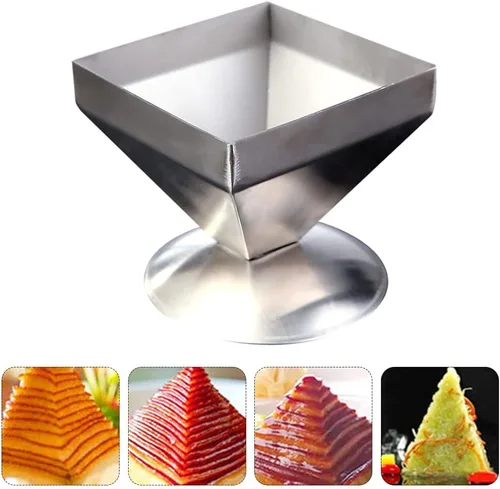 Vista 9 de DOITOOL Onigiri - Molde de acero inoxidable pirámide para tartas de carne, forma de triángulo, forma de relleno de alimentos, moldeador de arroz