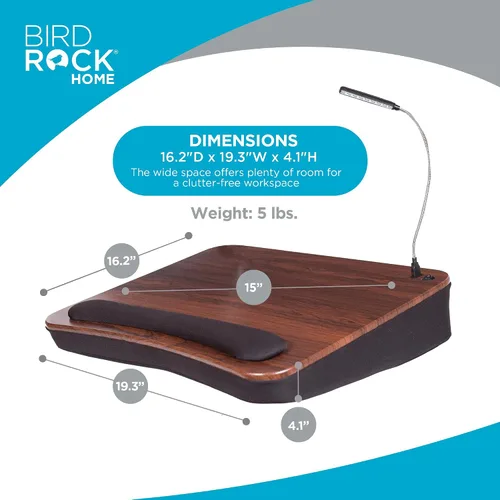 Vista 6 de Sofia + Sam Escritorio de regazo de espuma viscoelástica con luz USB (5035)