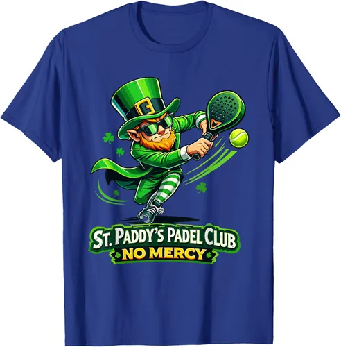 Vista 25 de St Patricks Day St Paddys Padel Club No Mercy Paddle Tennis T-Shirt