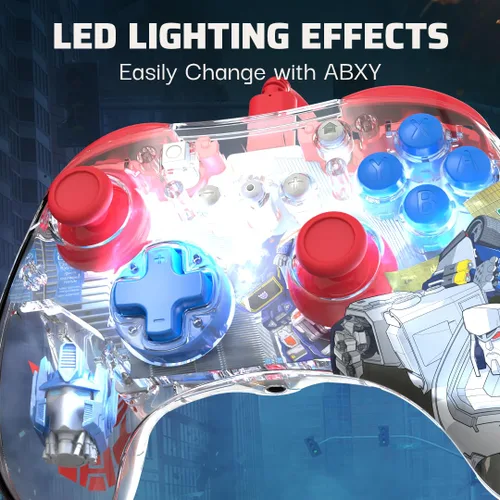 Vista 4 de PDP REALMz Wired Controller for Nintendo SwitchOLED - Transformers Rise of Beasts Optimus Prime City Battle