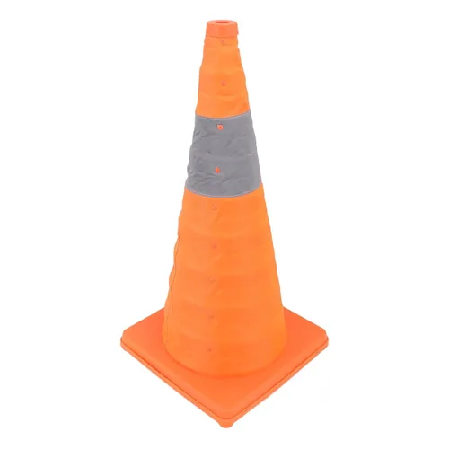 Vista 6 de Conos de tráfico plegables con collares reflectantes, cono naranja de seguridad desplegable multiusos con base rellenable para entrenamiento