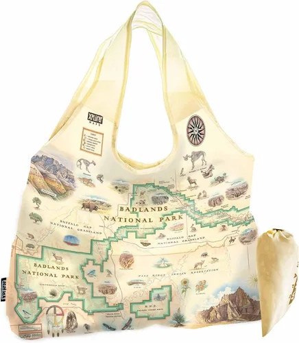 Vista 21 de Xplorer Maps Bolsa con asas – Bolsa de compras reutilizable para comestibles, plegable y lavable de nailon, resistente y compacta