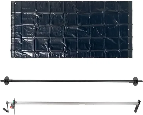 Vista 7 de Mytee Products Lona de vinilo de asfalto negro de 7 pies 6 pulgadas x 15 pies con doble bolsillo y ojales, lona de vinilo impermeable de 18 onzas
