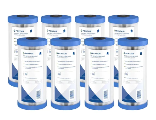 Vista 5 de Pentair Pentek R50 Filtro de agua de sedimentos, 10 pulgadas, cartucho de filtro de poliéster plisado debajo del fregadero, 10 x 2.5 pulgadas, 50