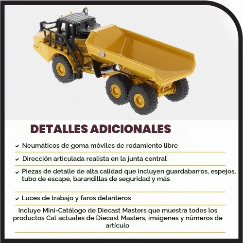 Vista 5 de Camión articulado Caterpillar 745 1:125 - Diecast Masters 85548 Elite Serie 1:125