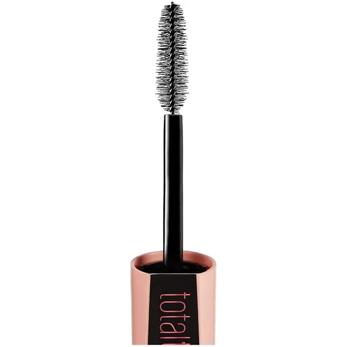 Vista 5 de Máscara de pestañas lavable de Maybelline Total Temptation. Negro más negro. 0.27 oz oz., lavable
