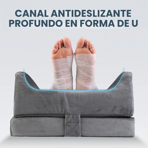 Vista 5 de Almohadas de Elevación de Piernas Ajustables de 3 Alturas para Después de Cirugía–Refuerzo de Espuma Viscoelástica para Ambas Piernas, con Soporte