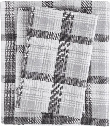 Vista 32 de Woolrich - Juego de sábanas de algodón con estampado de dijes de cabaña, sábanas de franela 100% algodón, juego de ropa de cama cálido y mullido