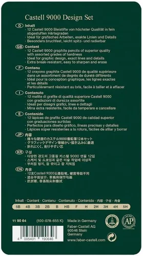 Vista 3 de Faber Castell 9000 lápiz de diseño FC119064 Pack de 12