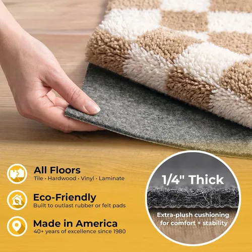 Vista 5 de Hold-a-Rug Almohadilla Antideslizante de Felpa de 8' x 10', Antideslizante, Antirresbalante, Almohadilla para Alfombra, Agarre Reversible, ¼