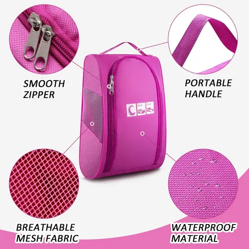 Vista 3 de Ailaka Bolso portátil del zapato del viaje de Oxford, organizador impermeable del almacenamiento del embalaje del zapato con cierre de cremallera