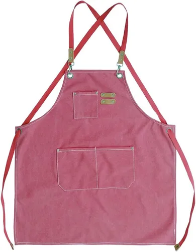 Vista 12 de Delantal resistente con bolsillos y correa cruzada ajustable para niños y niñas