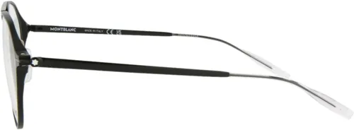 Vista 3 de Gafas de sol Montblanc MB 0195 O- 001 NegroTransparente, Negro Transparente Negro