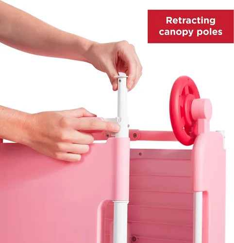 Vista 9 de Radio Flyer - Castillo de princesa desplegable para jugar, escalador para niños pequeños, edades 2-5