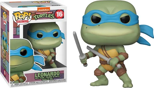 Vista 2 de POP Teenage Mutant Ninja Turtles - Figura de vinilo de Leonardo Funko (con funda protectora de caja compatible)