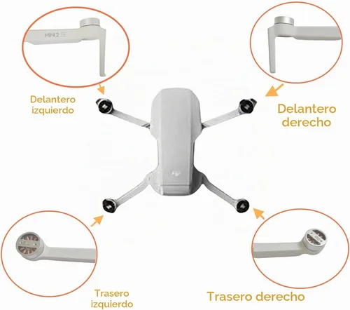 Vista 3 de Mini 2 SE piezas de reparación brazo del motor para Mavic Mini 2 SE trasero Atrás Izquierdo