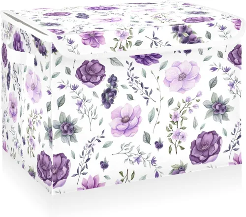 Vista 24 de CaTaKu Contenedores grandes de tela con tapas, cajas de almacenamiento de bastones de caramelo de Navidad con asas para organizar la ropa, cubos