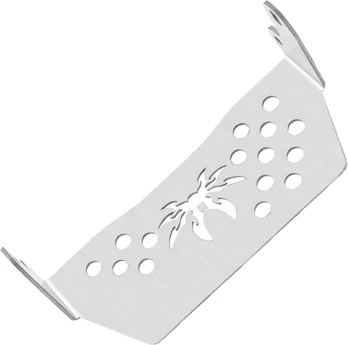 Vista 5 de ShareGoo - Placa deslizante de acero inoxidable a control remoto, protección de placa protectora de chasis RC compatible con Axial SCX10-III