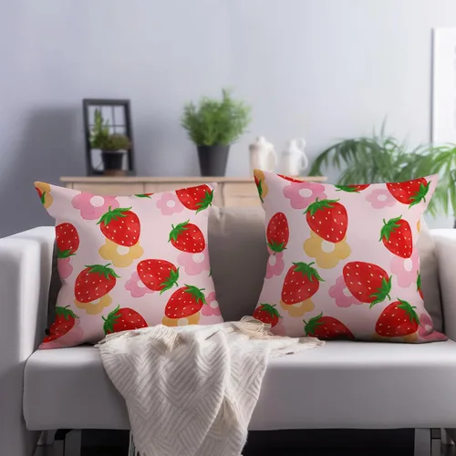 Vista 173 de Juego de 2 fundas de almohada de 16 x 16 pulgadas, diseño patriótico de bandera estadounidense con estrellas para exteriores, estilo casa de campo