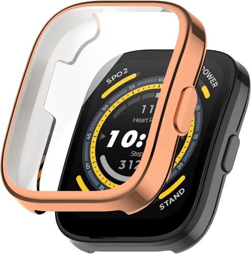 Vista 4 de Funda protectora compatible con Amazfit Bip 5 Smart Watch, funda de TPU suave y ultradelgada, protector de pantalla para reloj inteligente Amazfit